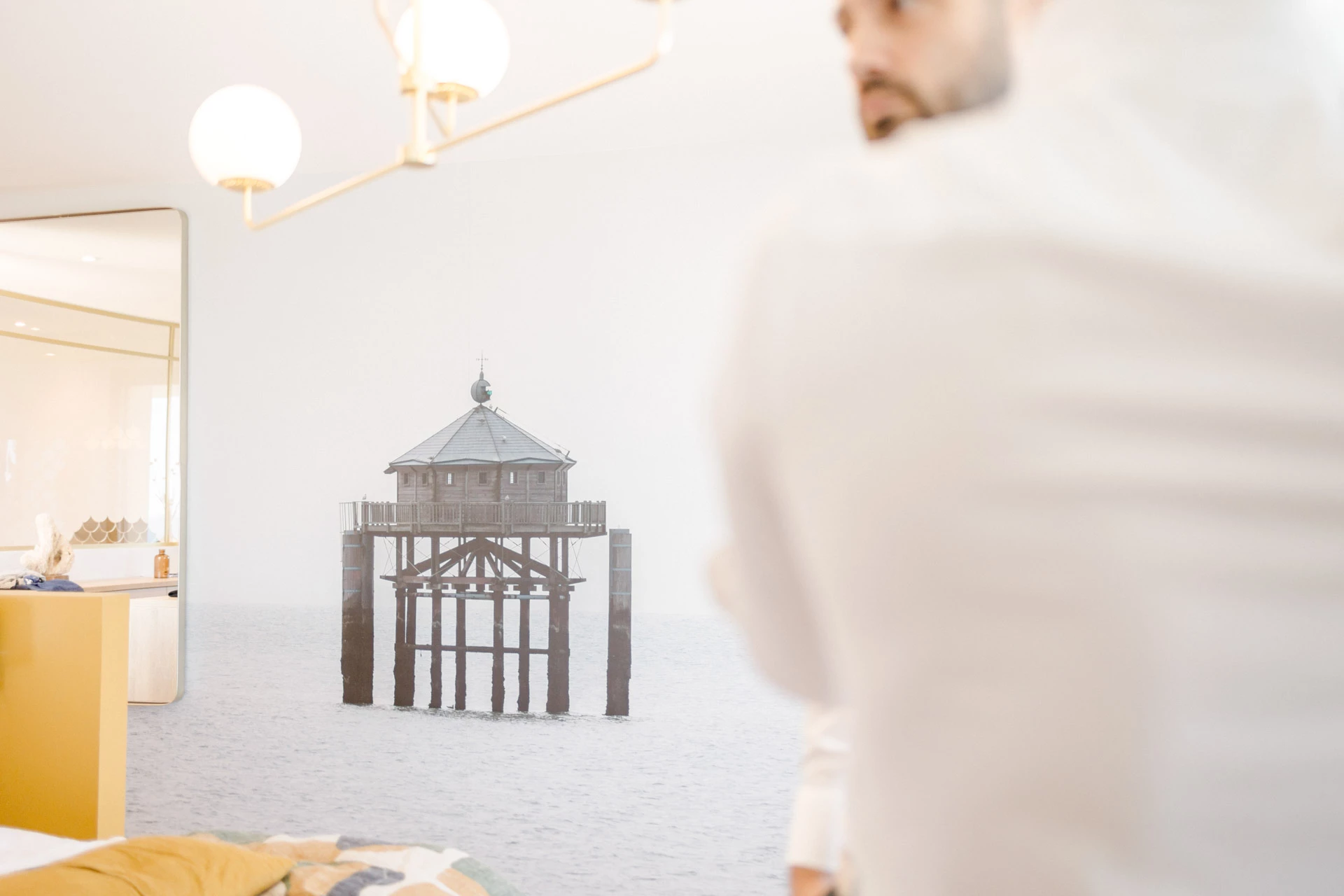 luminaire lampe gris préparatifs